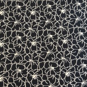 Tissu Coton et Polyester Flower