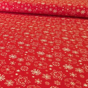 Tissu Coton de Noël Rouge et Blanc - P&B Textiles