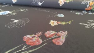 Tissu Polyester Réversible Fleuri "Prince de Galles" – Image 2