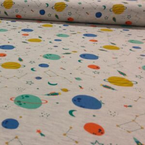 Tissu Jersey Coton, Polyester et Elasthanne - Espace - Poppy – Image 2