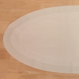 Chemin de table ovale 36x88cm Blanc - Sander