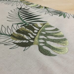 Chemin de table 40x150cm - Feuilles tropicales - F&L