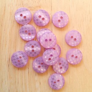 Boutons 15mm - Carreaux mauve – Image 2