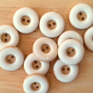 Boutons 18mm - Blanc et beige – Image 2