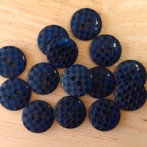 Boutons 15mm - Carreaux bleus marine – Image 2