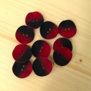 Boutons 22mm - Noir et rouge