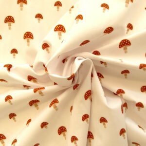 Tissu jersey coton bio - Champignons - Poppy