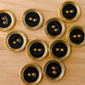 Boutons 20mm - Noir et doré – Image 2