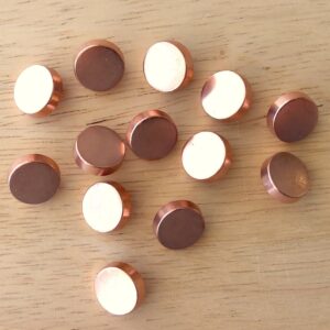 Boutons 11mm - Métal rosé