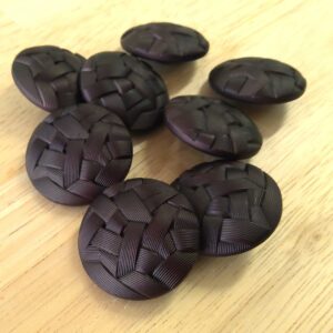 Boutons 28mm - Effet tressé - Marron foncé