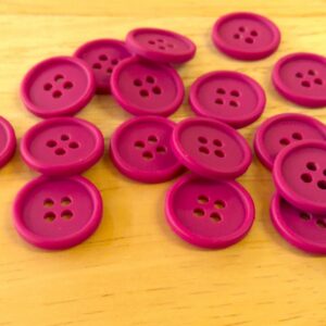 Boutons 17mm - Rose foncé