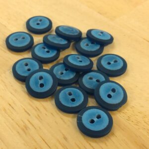 Boutons 15mm - Bleu jean et marine