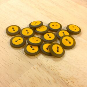 Boutons 15mm - Jaune et ocre – Image 2