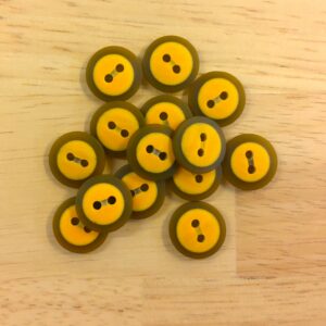 Boutons 15mm - Jaune et ocre