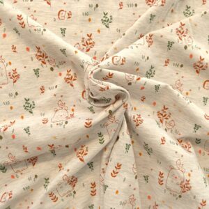 Tissu jersey "Sweet beer" - Naturel chiné - Poppy