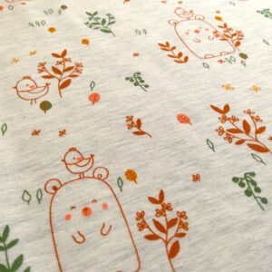 Tissu jersey "Sweet beer" - Naturel chiné - Poppy – Image 2