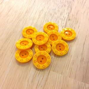 Boutons 15mm - Jaune et orange