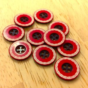 Boutons 15mm - Rouge et blanc – Image 2