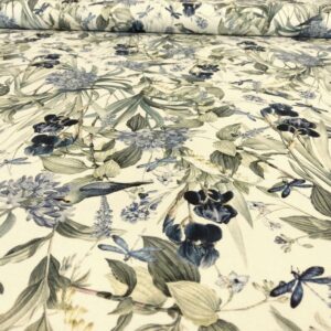 Tissu coton - Canvas Flower garden - Poppy