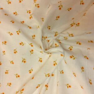 Tissu double gaze - Petites fleurs sur fond blanc - Poppy