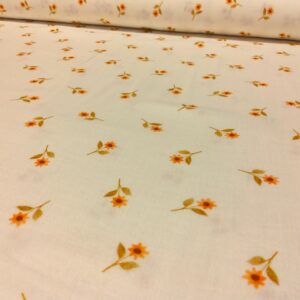 Tissu double gaze - Petites fleurs sur fond blanc - Poppy – Image 3