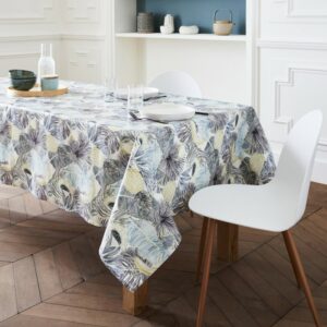 Nappe Equateur bleu - coton enduit - 160x160cm - Nydel