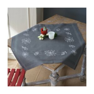 Kit nappe 80x80cm à broder imprimé avec bord incrusté - Vervaco